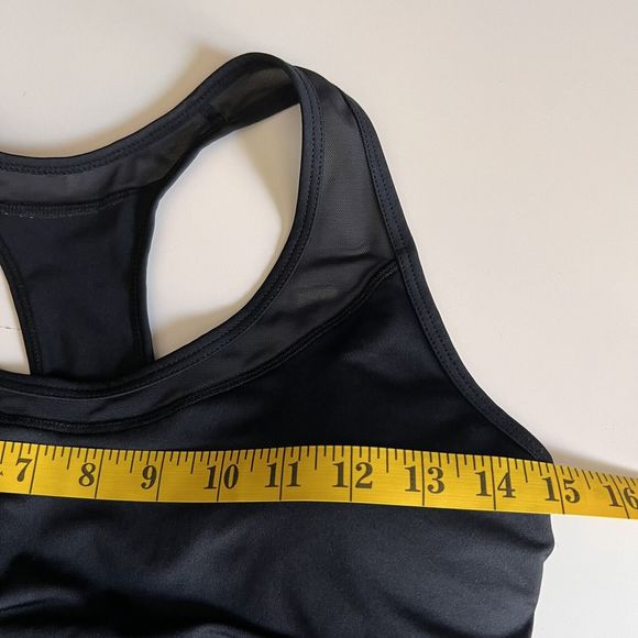 MARIKA TEK Padded Exercise Bra Black Cutout Mesh Racer Back Womens Size Medium - Picture 5 of 10